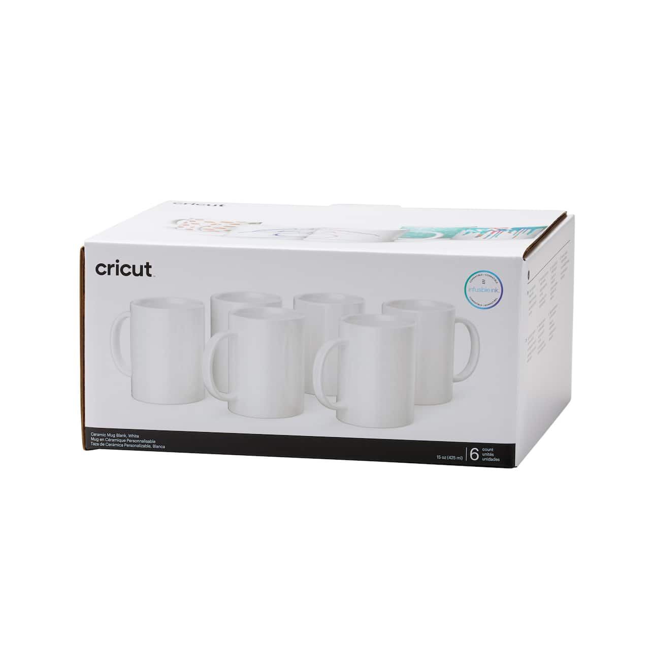 Cricut&#xAE; 15oz. White Ceramic Mug Blanks, 6ct.